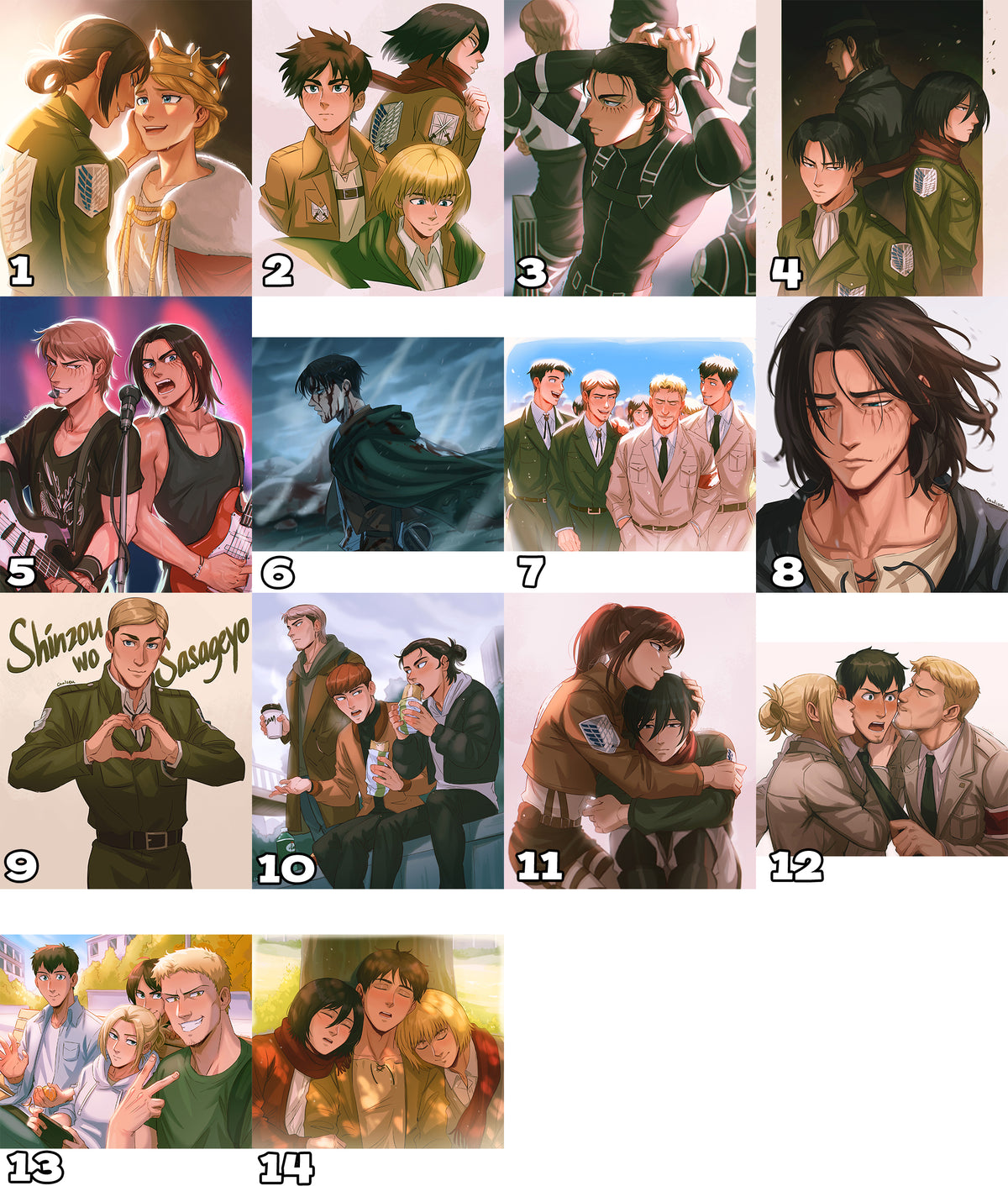 Prints A5 (Medium) - Attack on Titan