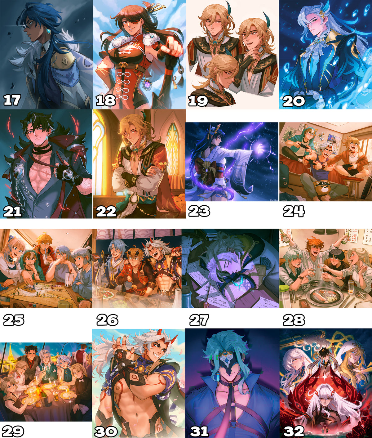 Prints A4 (Big) - Genshin