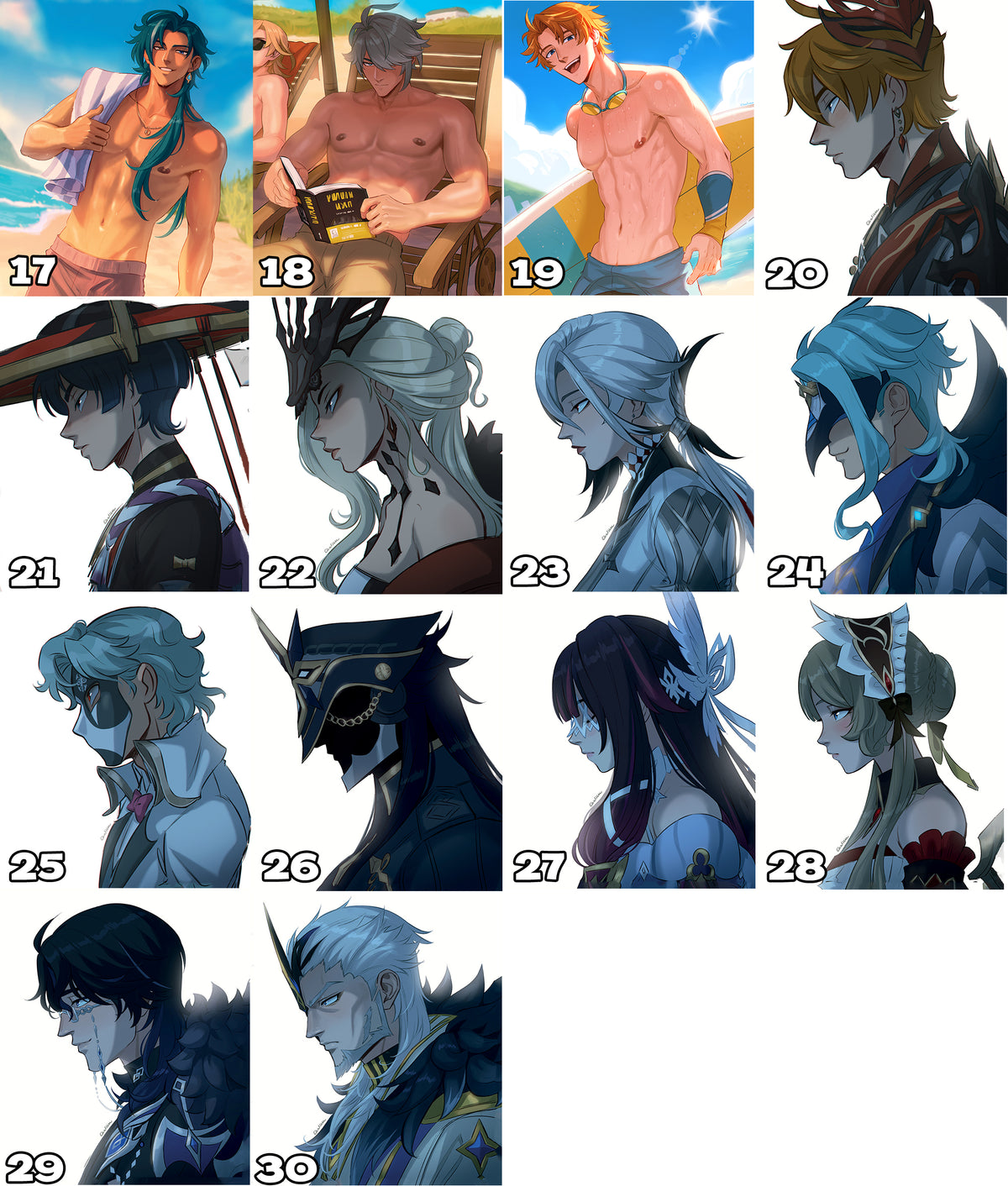 Prints A6 (Small) - Genshin