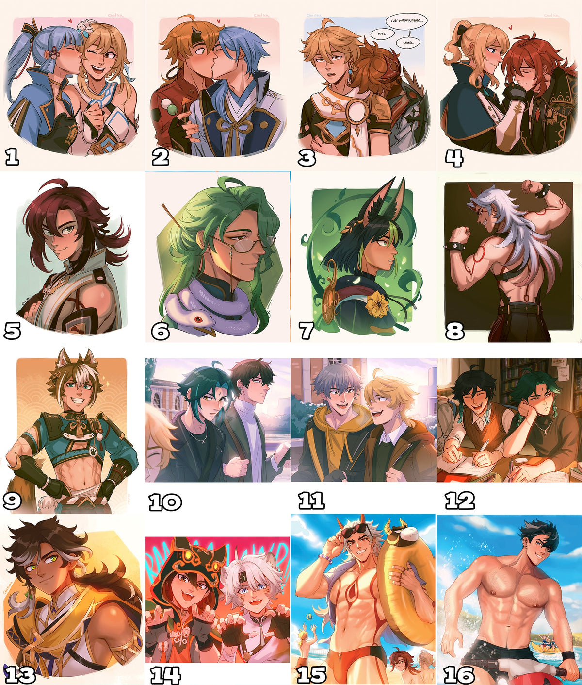 Prints A6 (Small) - Genshin